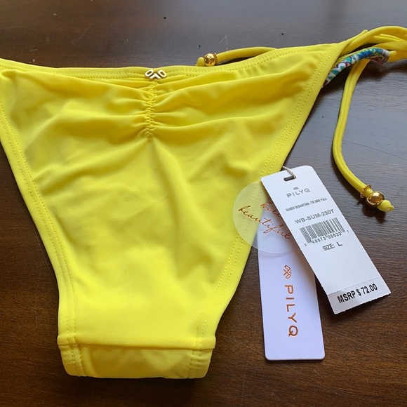 NWT PILYQ Sumer Sebastian Tie Full‎ Bikini Bottoms - Picture 9 of 11